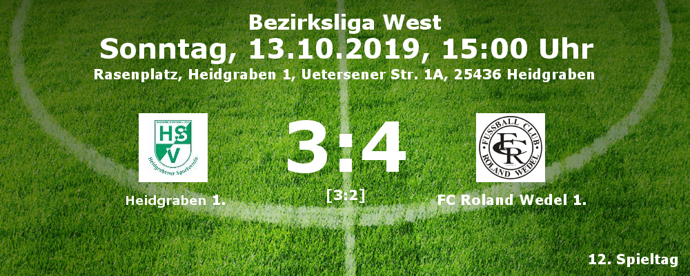 Liga 2019-20 Heidgrabener SV I - FCR I 3:4 am 13.10.2019